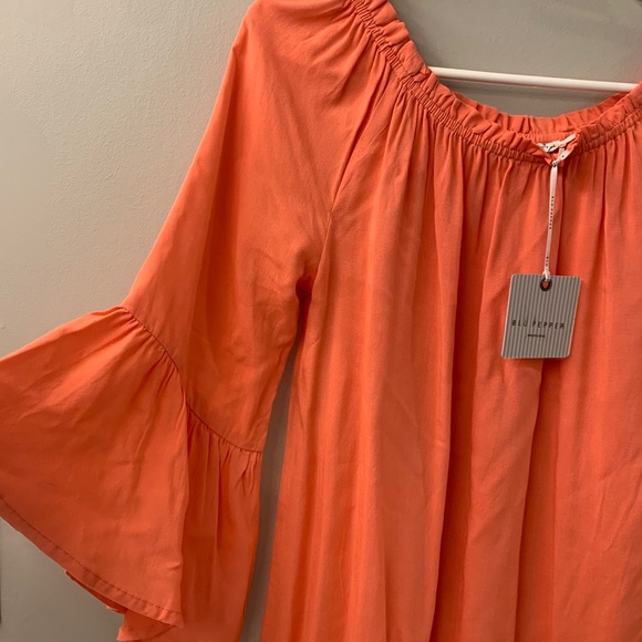 NWT Blu Pepper Off The Shoulder Coral Dress - Picture 4 of 6